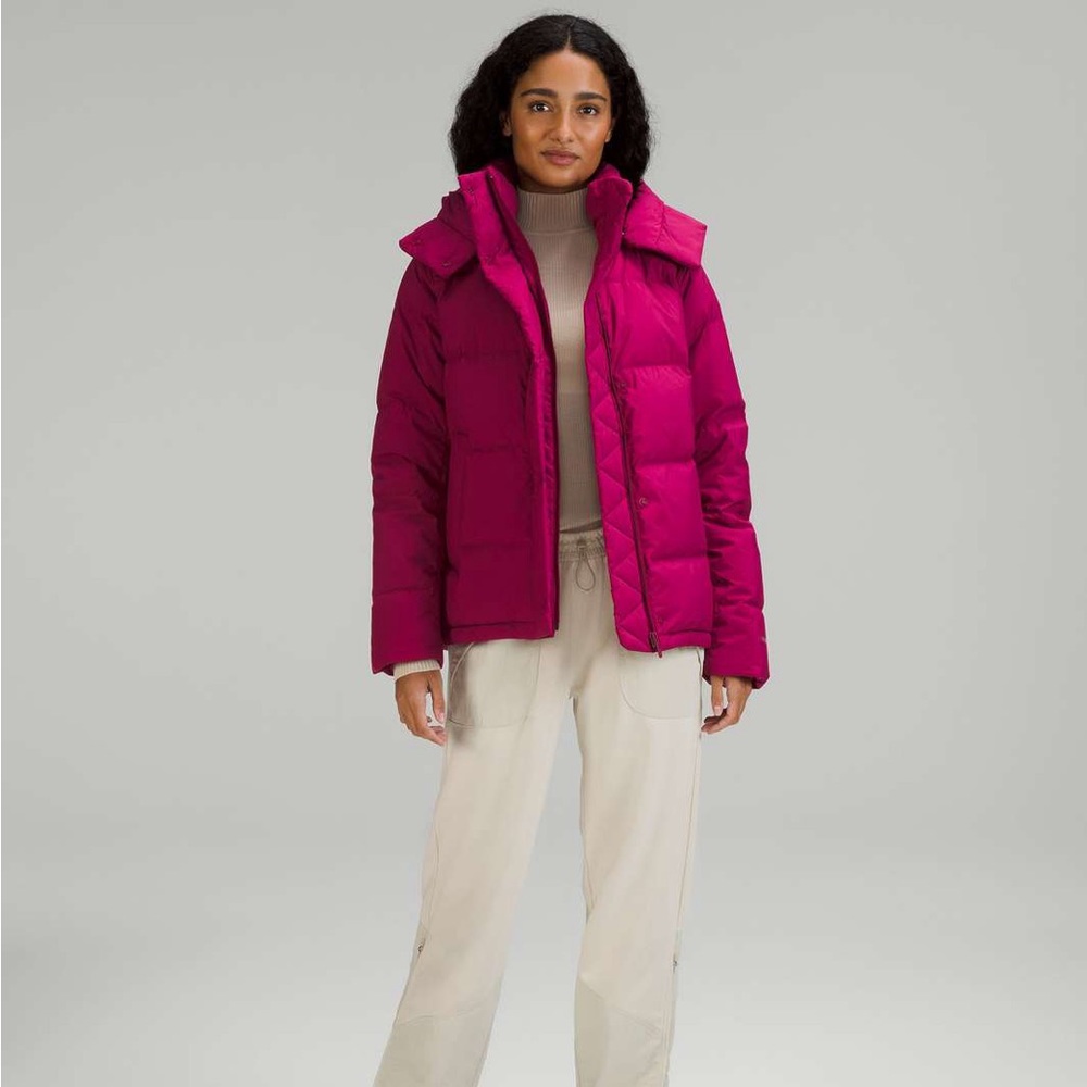 Lululemon wunderpuff jacket in pomegranate